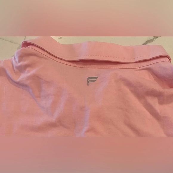 FABLETICS Boxy Short-Sleeve Polo Orchid Pink Large NWOT - Picture 13 of 15